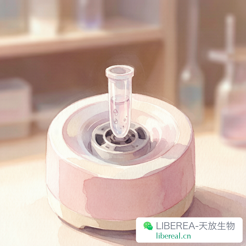 离心后的抗体管,液滴沉在底部